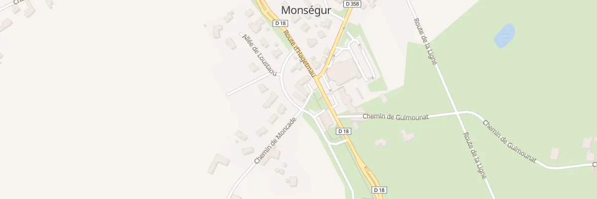 Plan du 54 Che de Moncade à Monségur