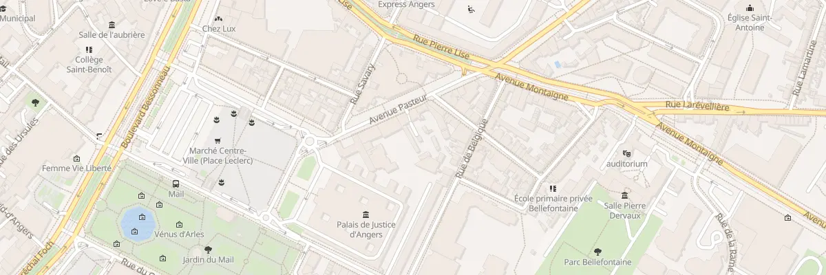 Plan du 8 Av Pasteur à Angers