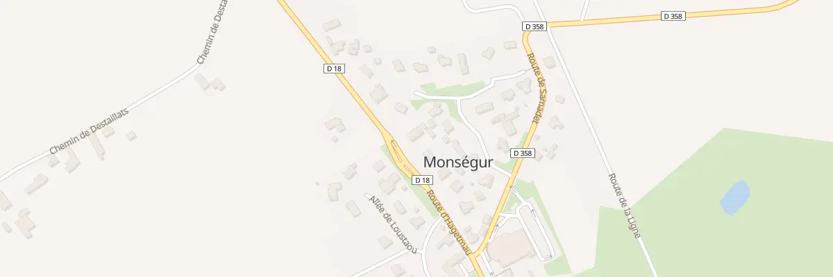 Plan du 156 Rte de Hagetmau à Monségur