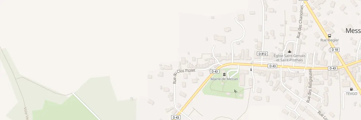 Plan du 24 Rue du Clos Piolet à Messei