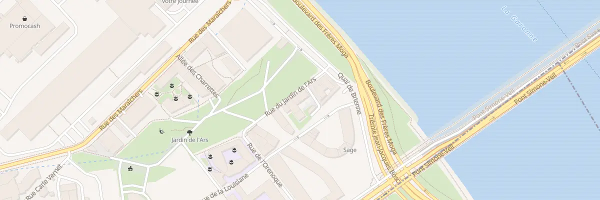 Plan du 8 Rue du Jardin de l’Ars à Bordeaux