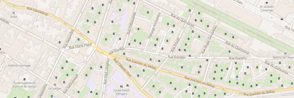 Plan du 27 Rue Franklin à Angers