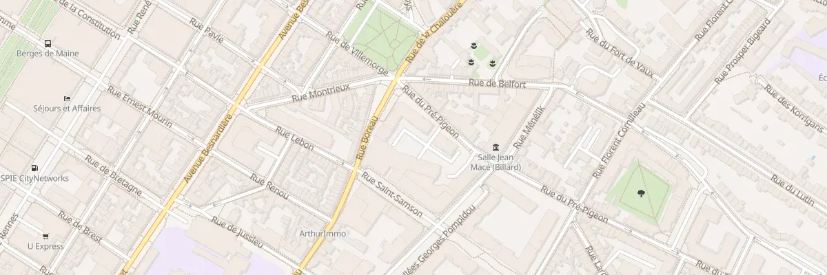 Plan du 2 Rue du Pré-Pigeon à Angers