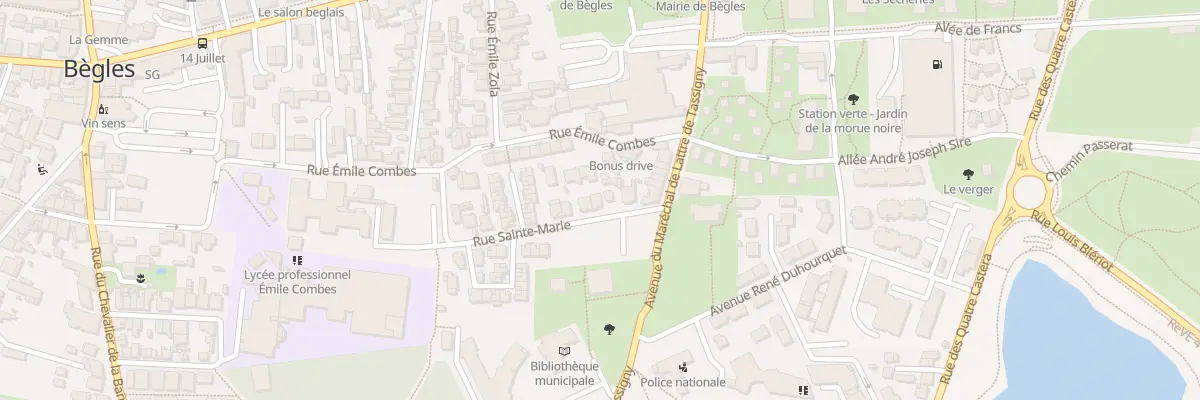 Plan du 30 Rue Sainte Marie à Bègles
