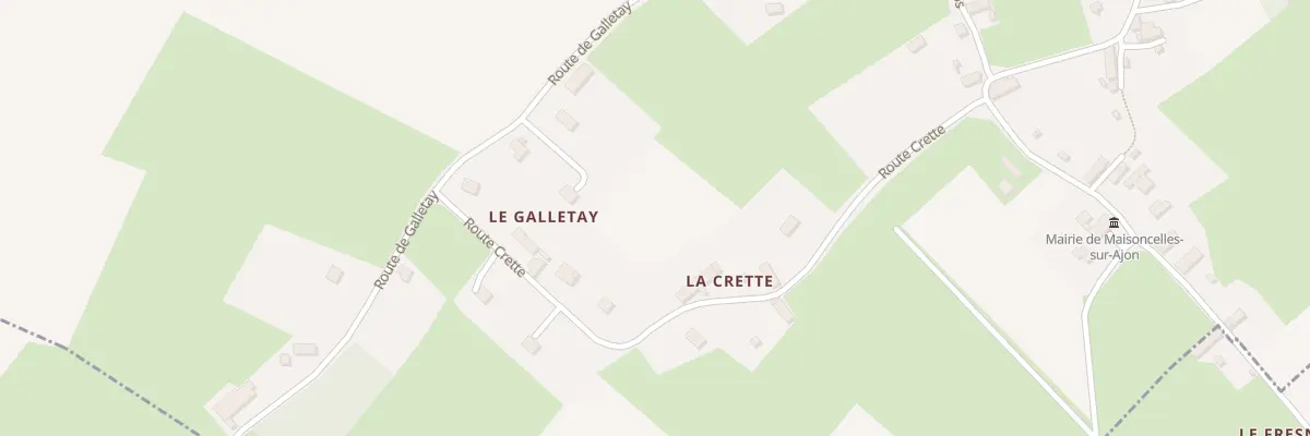 Plan du 9 Rte de la Crette à Maisoncelles-sur-Ajon