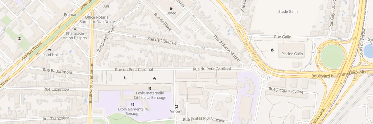Plan du 74 Rue du Petit Cardinal à Bordeaux