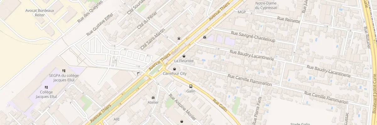 Plan du 1B Rue Camille Flammarion à Bordeaux