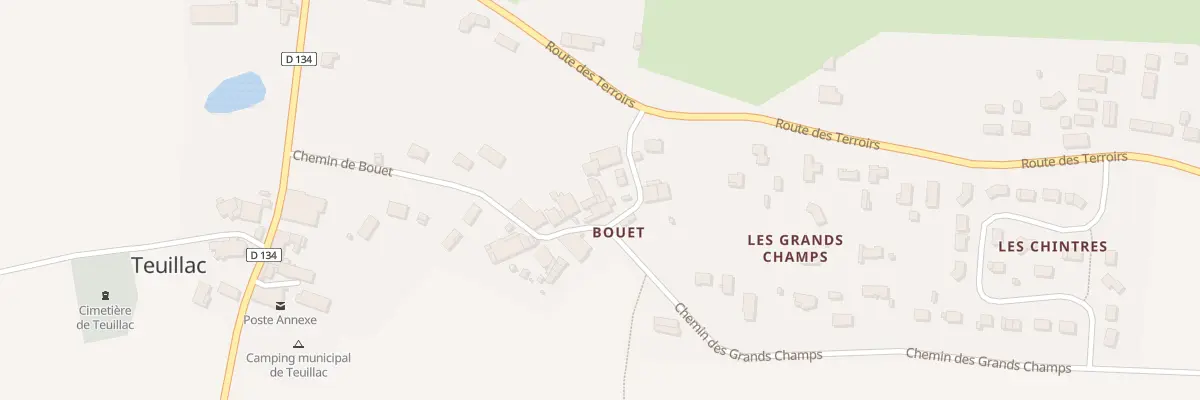 Plan de Bouet à Teuillac