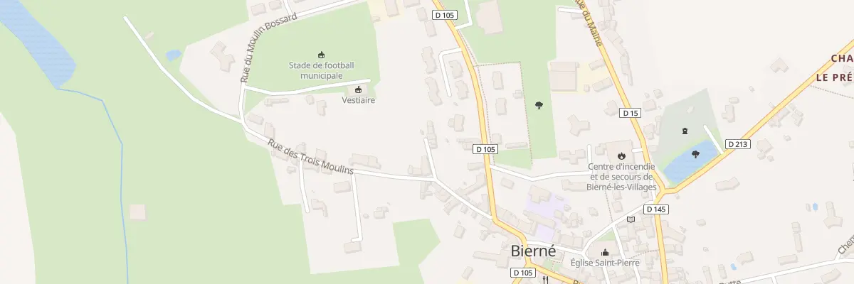 Plan du 2 Rue des Trois Moulins à Bierné-les-Villages