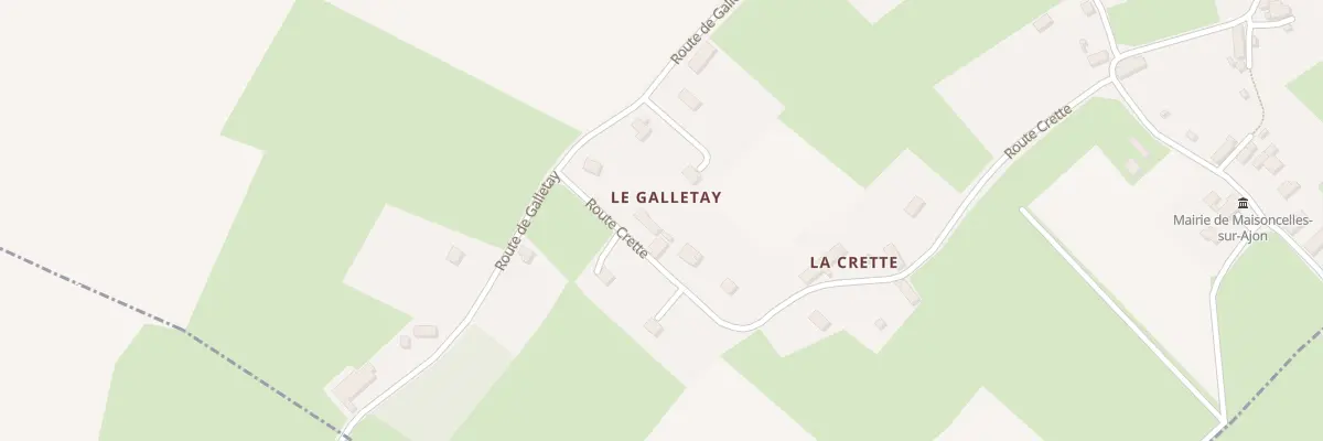 Plan du 1 Rte Crette à Maisoncelles-sur-Ajon