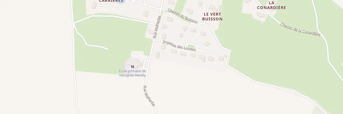 Plan du 2 Imp des Londes à Vacognes-Neuilly