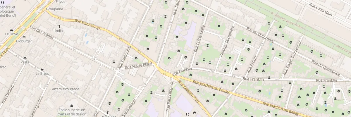 Plan du 3B Rue Franklin à Angers