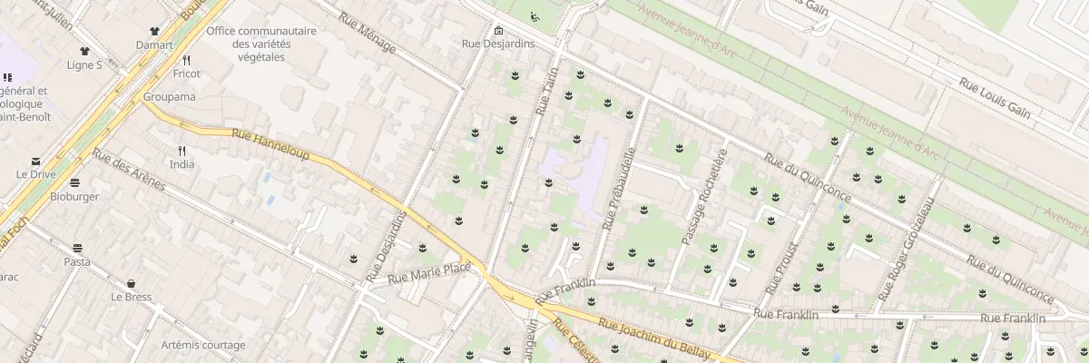 Plan du 29 Rue Tarin à Angers