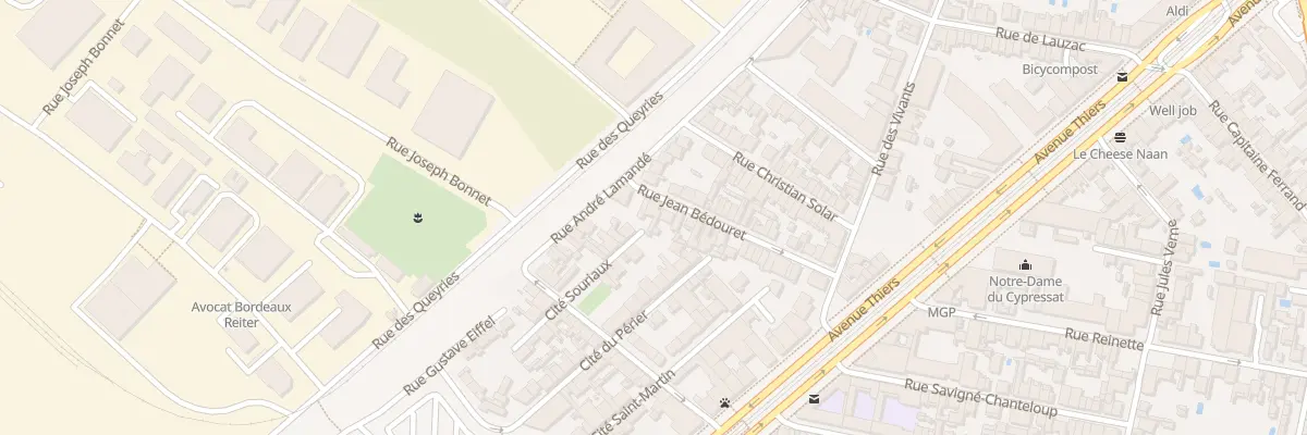 Plan du 32 Rue Jean Bedouret à Bordeaux