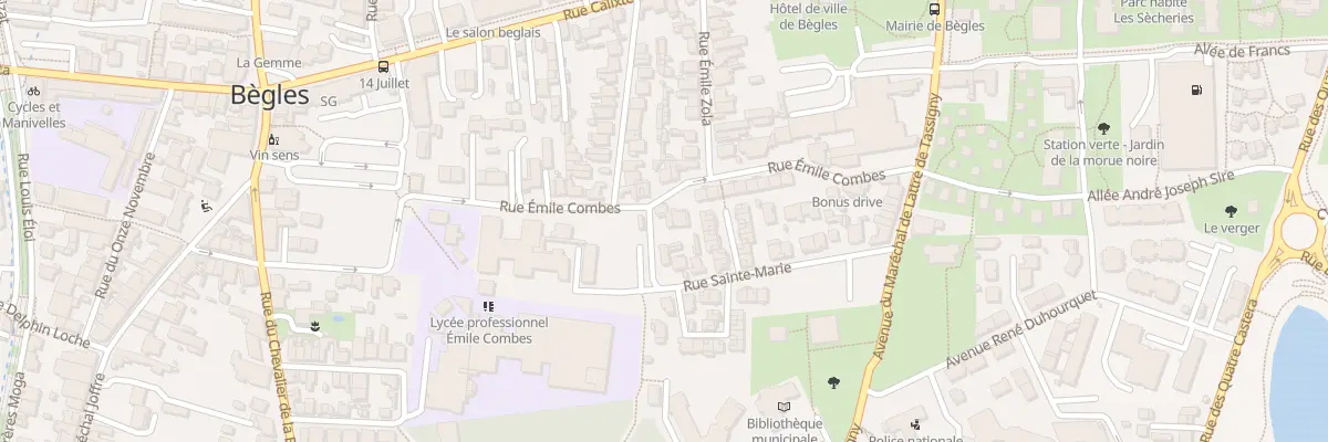 Plan du 67 Rue Émile Combes à Bègles