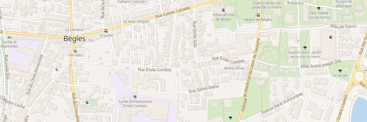 Plan du 60 Rue Émile Combes à Bègles