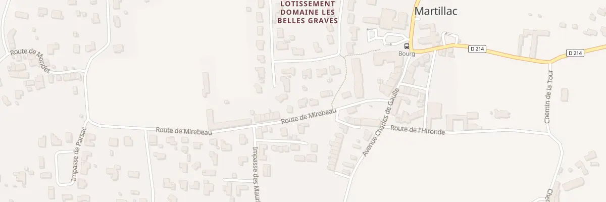 Plan du 13 Rte de Mirebeau à Martillac