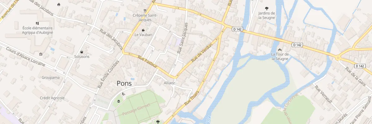 Plan du 1 Rue de Verdun à Pons