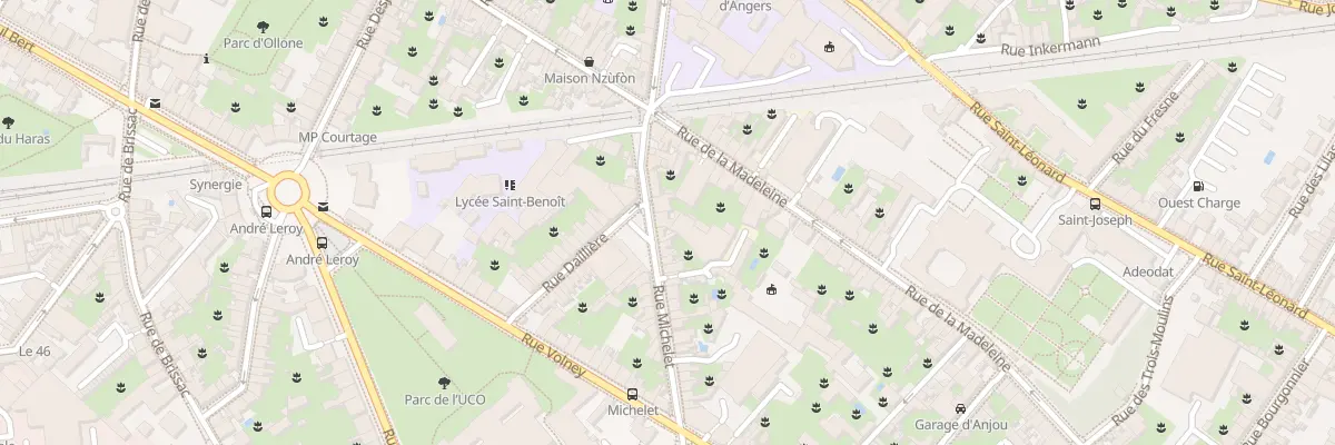 Plan du 9 Rue Michelet à Angers