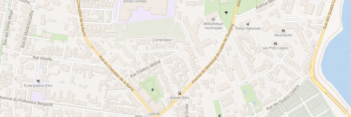 Plan du 2 Rue Frédéric Mistral à Bègles