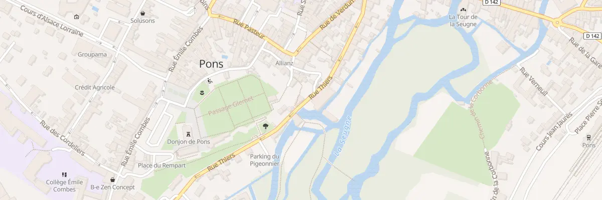 Plan du 28 Rue Thiers à Pons
