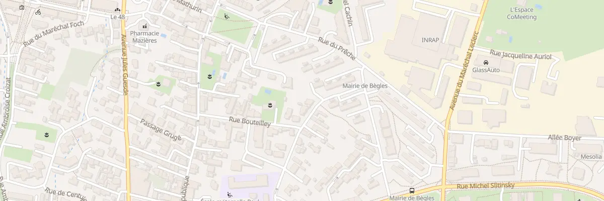 Plan du 30 Rue Paul V Couturier à Bègles