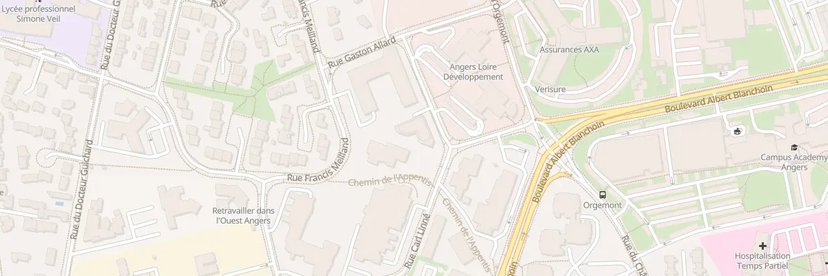 Plan du 12 Rue Philippe Lapeyrouse à Angers