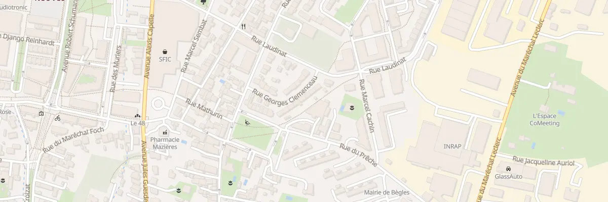 Plan du 9 Rue Georges Clémenceau à Bègles