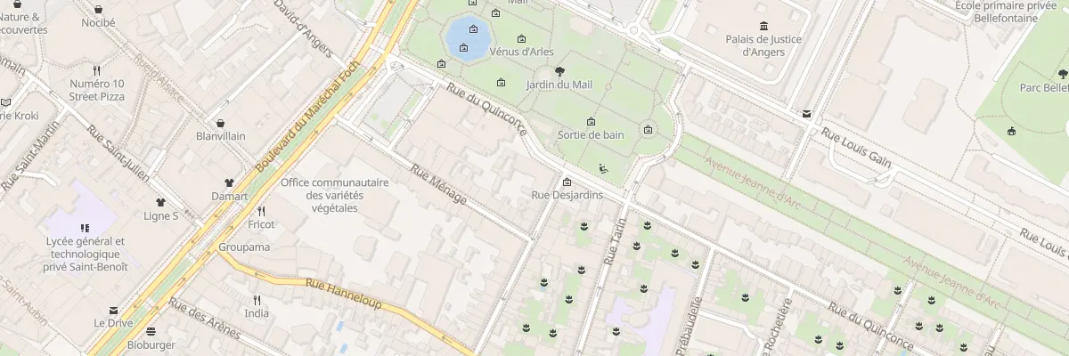 Plan du 8 Rue du Quinconce à Angers