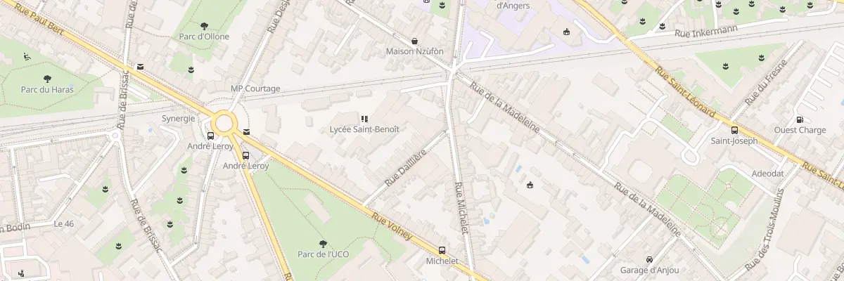 Plan du 2B Rue Daillière à Angers