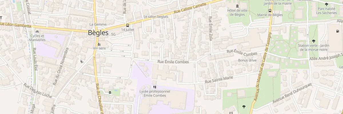Plan du 46B Rue Émile Combes à Bègles
