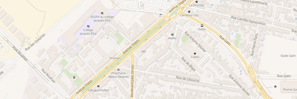 Plan du 263 Av Thiers à Bordeaux