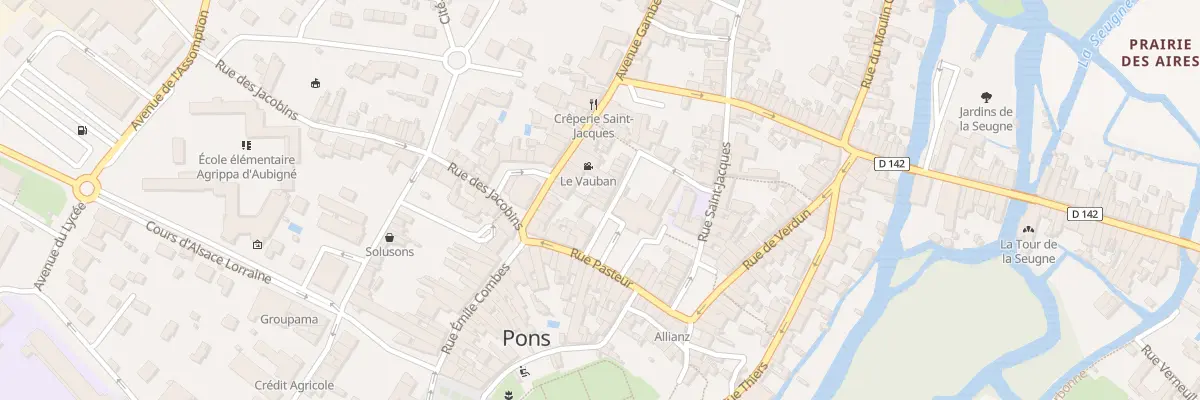 Plan du 1 Rue des Remises à Pons