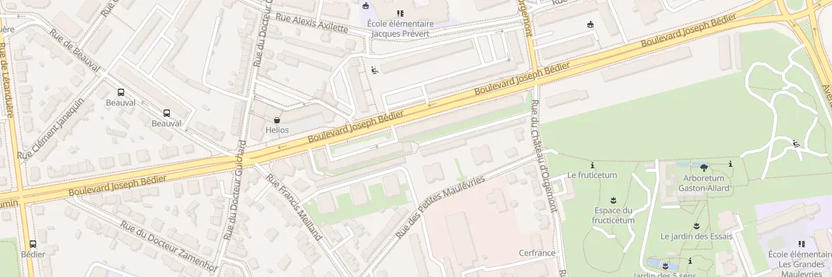 Plan du 68 Bd Joseph Bédier à Angers