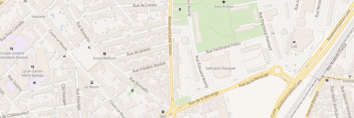 Plan du 45 Bd Jules Simon à Bordeaux
