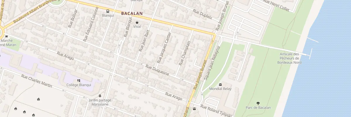 Plan du 9 Rue Champlain à Bordeaux