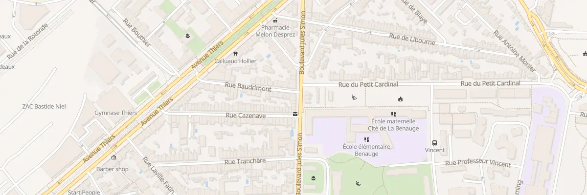 Plan du 120 Bd Jules Simon à Bordeaux