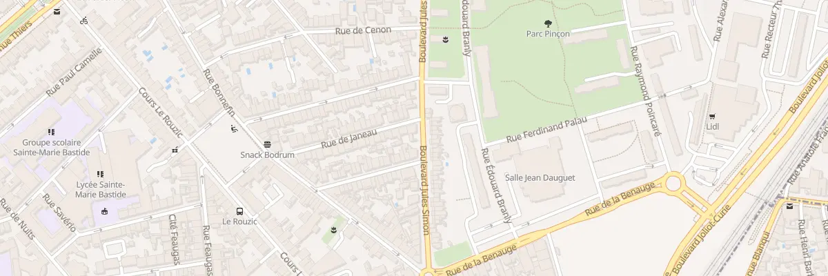 Plan du 38 Bd Jules Simon à Bordeaux