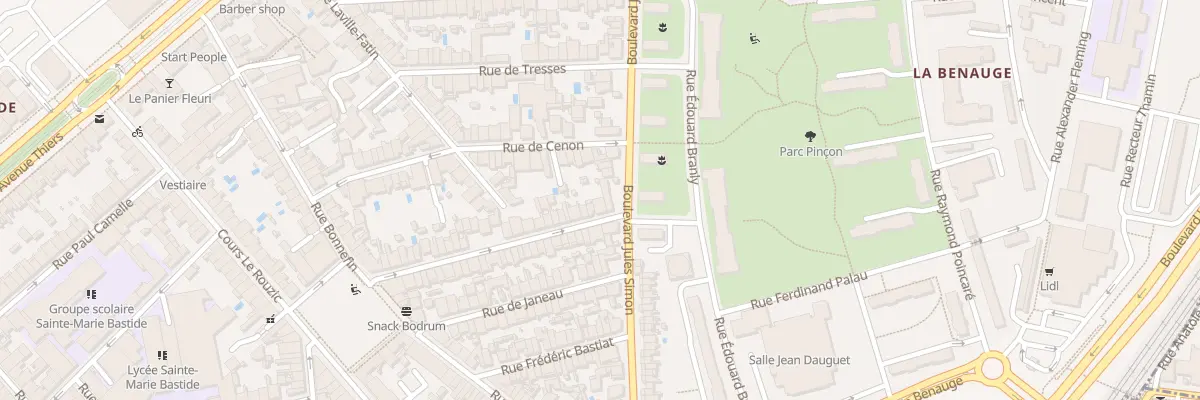 Plan du 58 Rue Béranger à Bordeaux