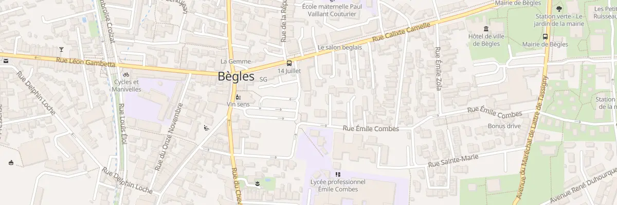 Plan du 30 Rue Émile Combes à Bègles