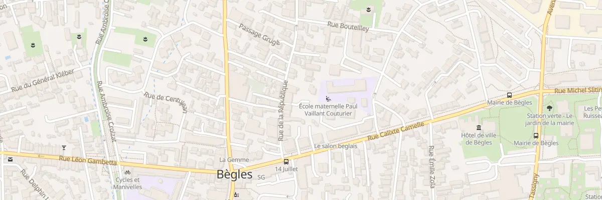 Plan du 20 Rue de la République à Bègles
