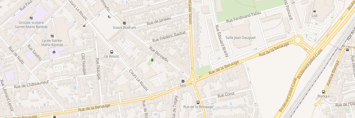Plan du 100 Rue Bonnefin à Bordeaux