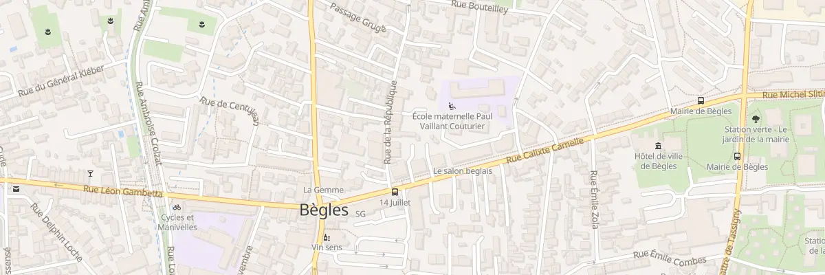 Plan du 12 Rue de la République à Bègles