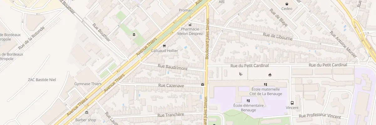 Plan du 30 Rue Baudrimont à Bordeaux
