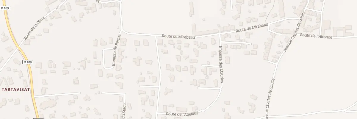 Plan du 16C Rte de Mirebeau à Martillac