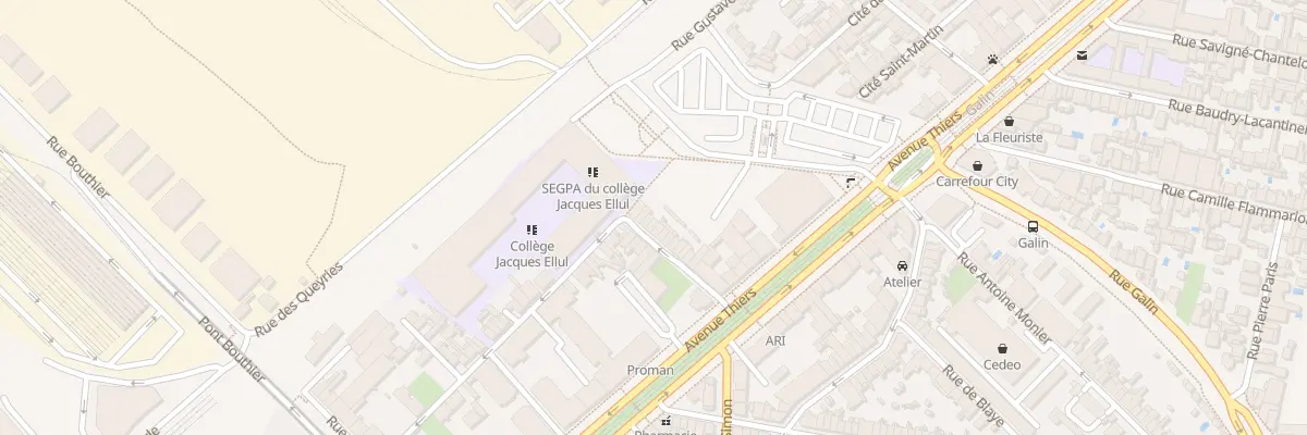 Plan du 75 Rue Édouard Mayaudon à Bordeaux