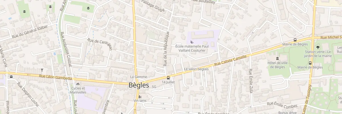 Plan du 8 Rue de la République à Bègles