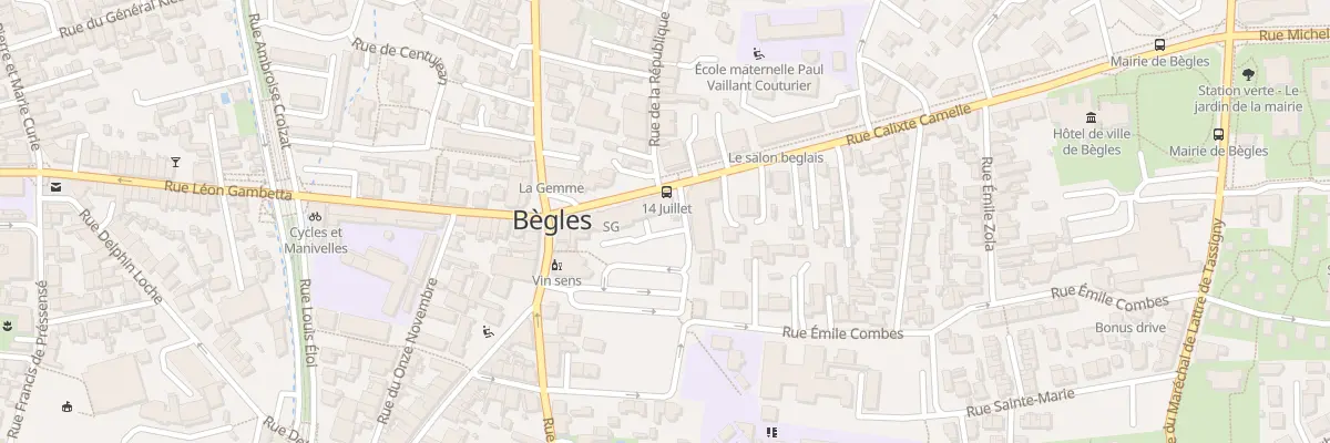 Plan du 15 Rue Calixte Camelle à Bègles