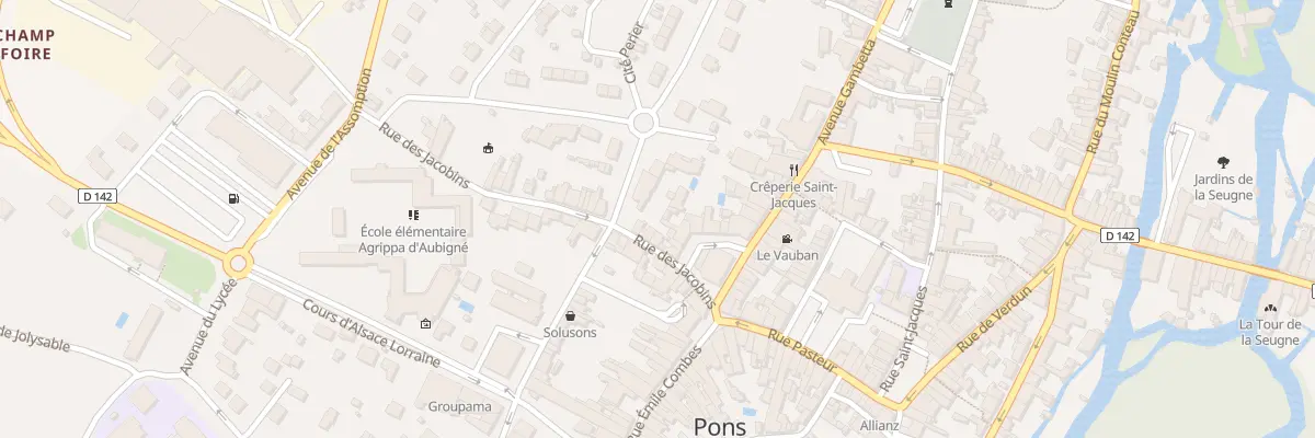 Plan du 4 Rue des Jacobins à Pons