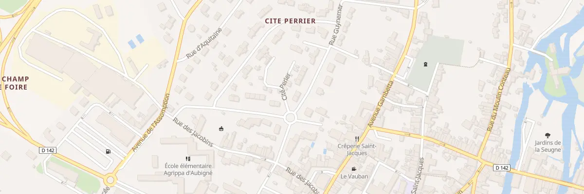 Plan du 2 Rue Gabriel Perrier à Pons